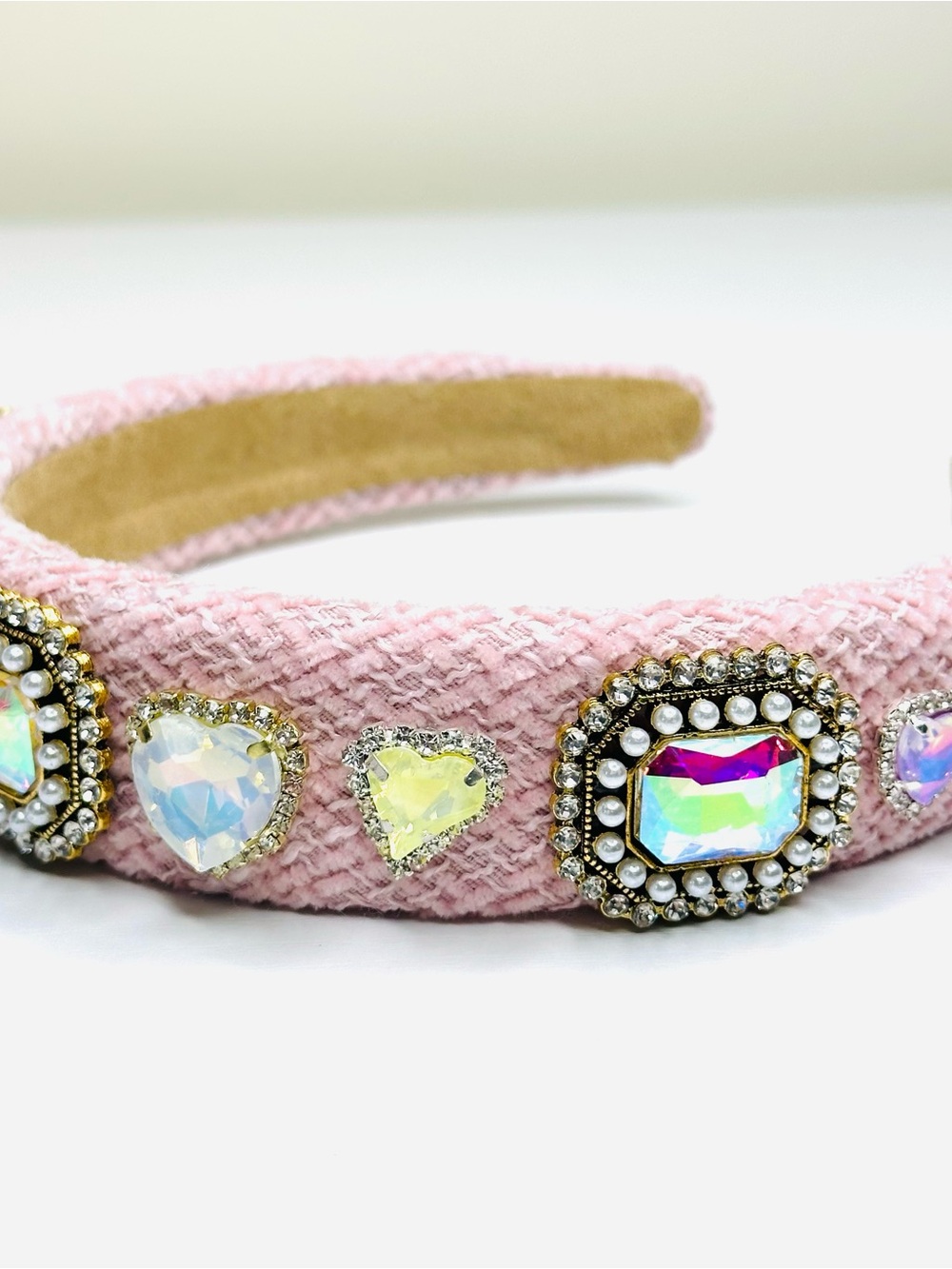 Women's Pink Jeweled Headband